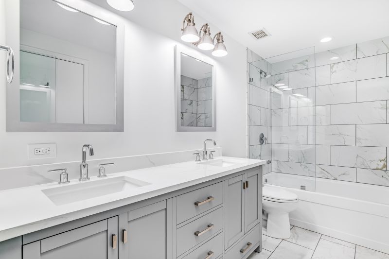 Sleek Vanity with Under-Mount Sinks
