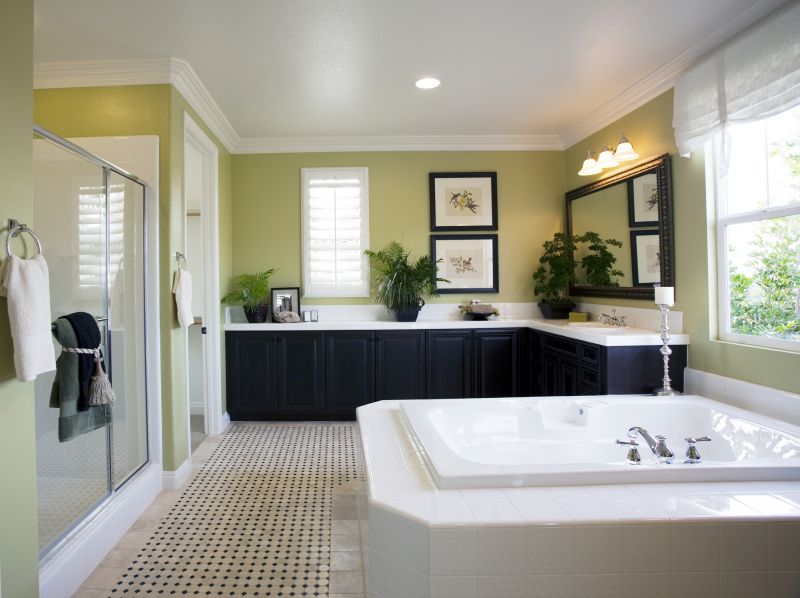 Contemporary Bathroom with Freestanding Tub